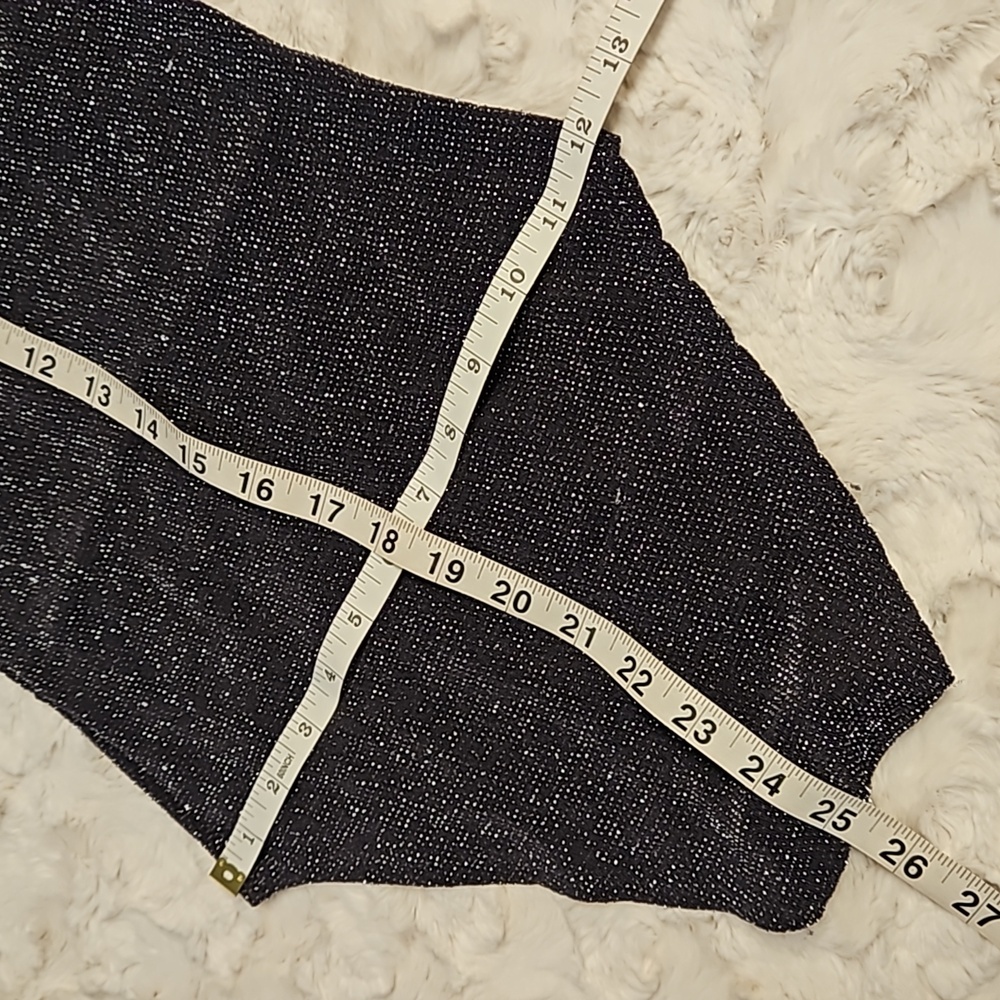 boohooNIGHT black gray silver threaded long sleeve bodysuit size 2 - Picture 3 of 9